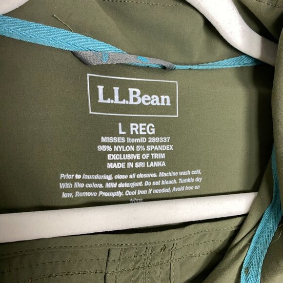 LL Bean Women's Boundless Softshell Jacket Womens Large Green Lightweight - Picture 2 of 4